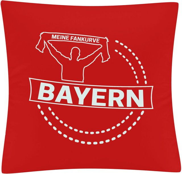 Kissenbezug multifanshop Bayern Meine Fankurve in Weiß - Bild 1