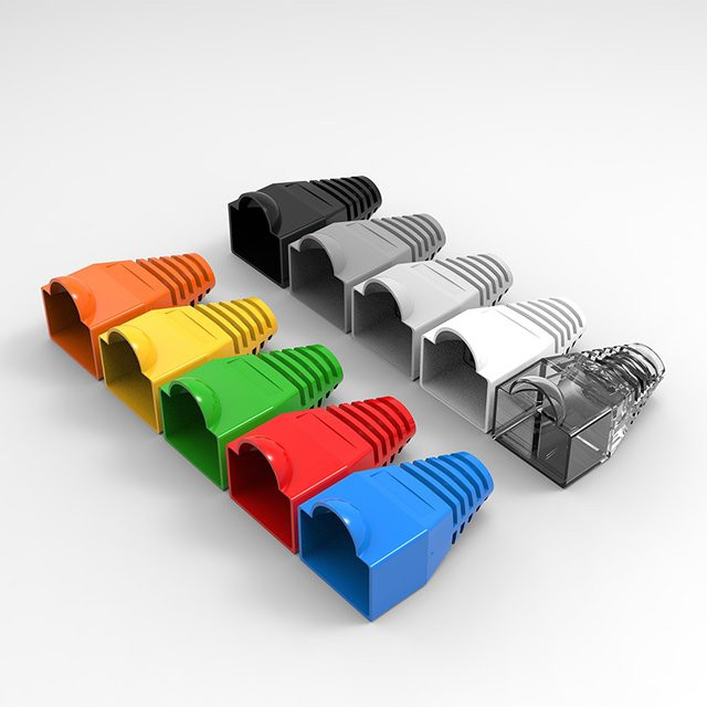 Linkwylan RJ45 Kabel Schutzhüllen aus Kunststoff für Cat5e und Cat6 in Multicolor, 50 Stück pro Paket - Bild 1
