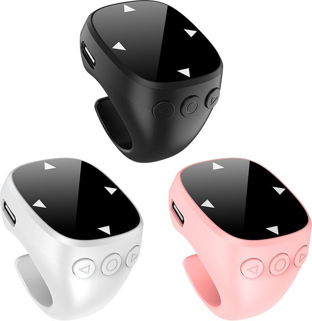 MOJOYCE Bluetooth Fingerring-Scroller mit Version 5.3 für TikTok und Selfies, kabellose Fernbedienung in Schwarz oder Weiß - Bild 1