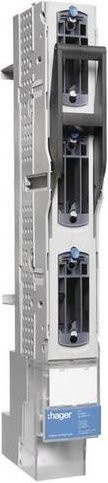 Hager LVS0060SPX Sicherungs-Lastschaltleiste NH00 60mm 3polig M8 Lasttrennschaltermodul 160A 690V Grau - Bild 1