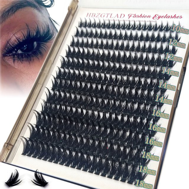 HBZGTLAD Spike Wimpernbüschel Wispy Cluster, Black, Unisex - Bild 1