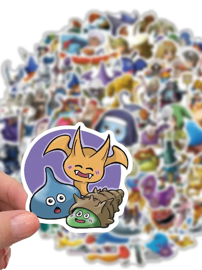 100 Stück Dragon Quest Anime Aufkleber aus wasserfestem Vinyl in Multicolour für Laptop, Gepäck und Skateboard - Bild 3
