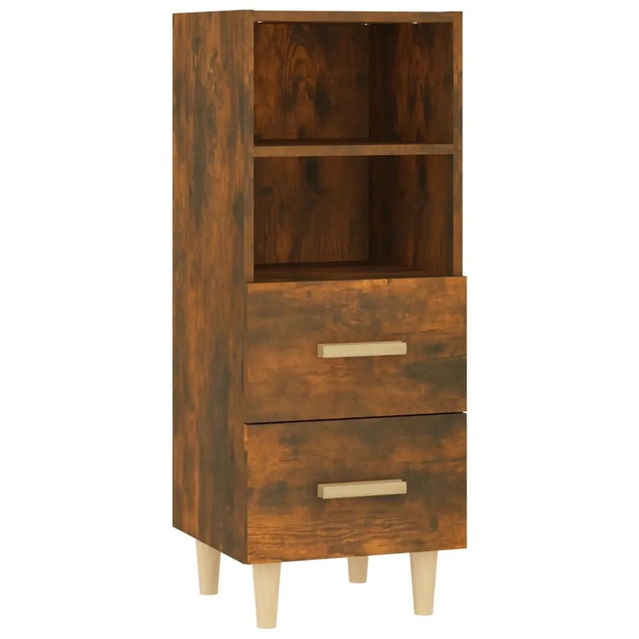 vidaXL Sideboard Räuchereiche in Braun aus Holzwerkstoff, B/T/H: 34,5 x 34,0 x 90,0 cm - Bild 2
