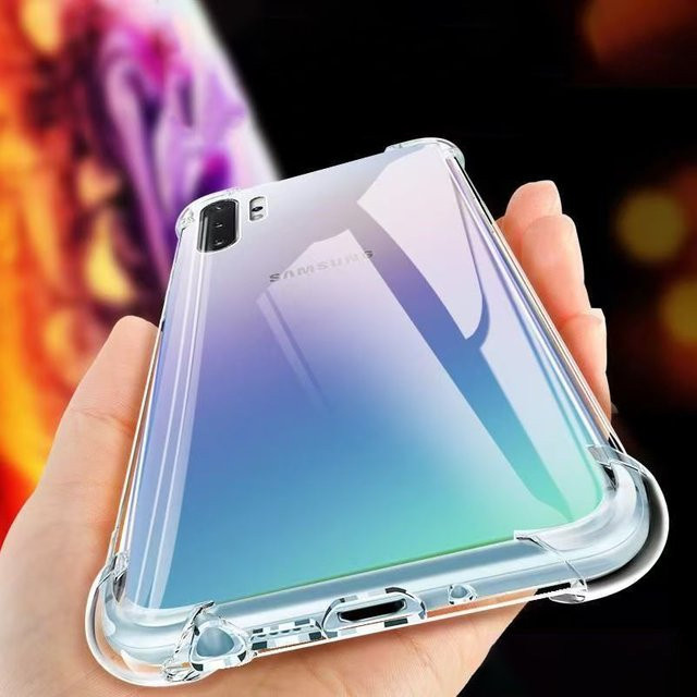 Stoßfeste Silikon Hülle für Samsung Galaxy S9 S10 Plus S20 Ultra Note 9 10 Lite in Transparent - Bild 1