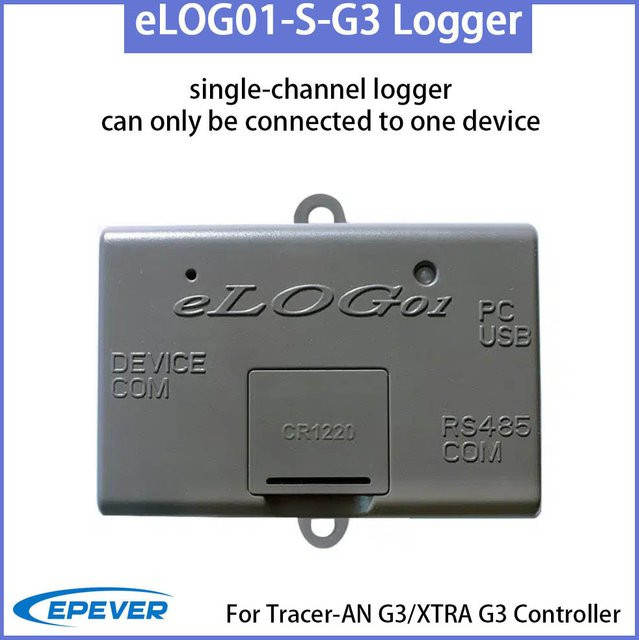 EPEVER eLog01-S/M-G3 Datenlogger mit RS485-Kommunikation zur Echtzeit-Parameteraufzeichnung in Einzel- oder Mehrkanaloption - Bild 1