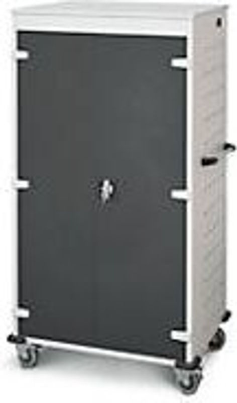 rotstahl Laptopwagen mit 26 Fächern und Ladefunktion, anthrazit, B/T/H: 92 x 50 x 154 cm - Bild 2