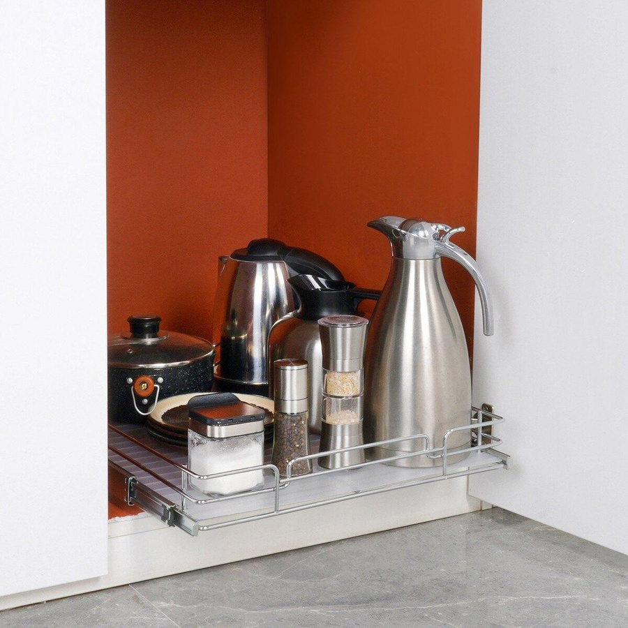 Ausziehbarer Schrankorganizer von Buying Solutions MB, verchromter Stahl, Silber, B: 17 cm, T: 21 cm - Bild 2