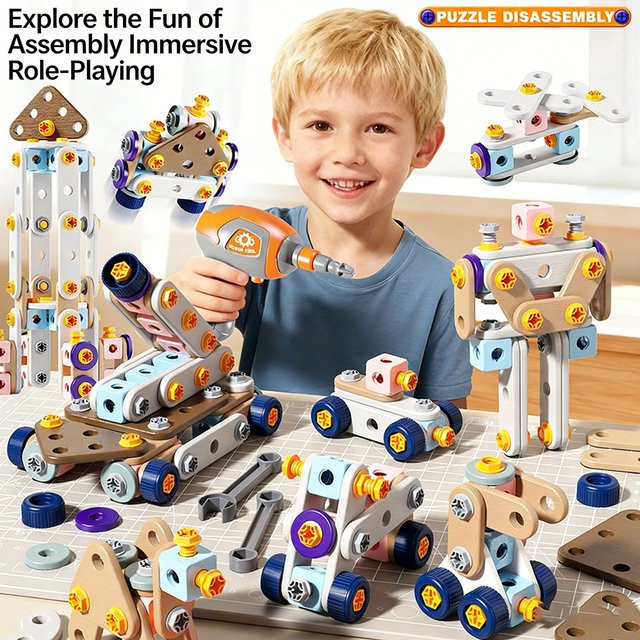 GONZI DIY Mutter Hand Demontage Montage Puzzle, Reparatur Werkzeuge Blöcke Spielzeug - Bild 1