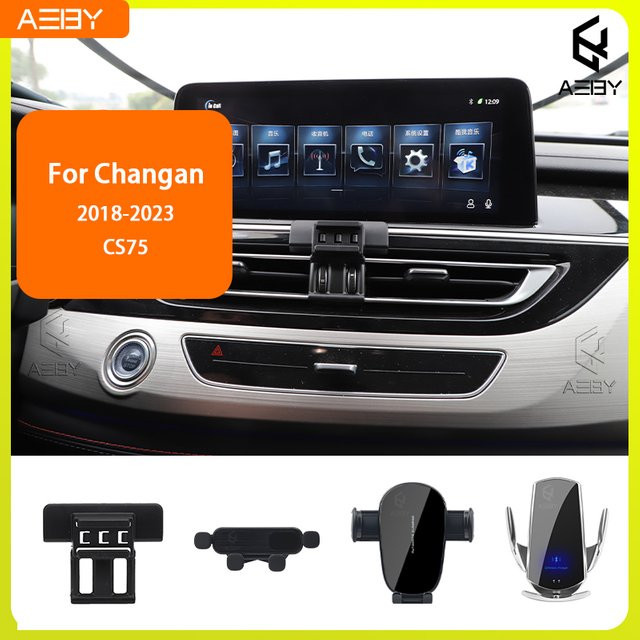 Handyhalterung für Changan CS75 (2018-2023) mit kabelloser Ladestation in Schwarz - Bild 1