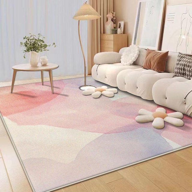 Karpetti Teppich Rosa Modern Gestreift Weich für Wohnzimmer und Schlafzimmer B/B: 140 x 200 cm - Bild 1