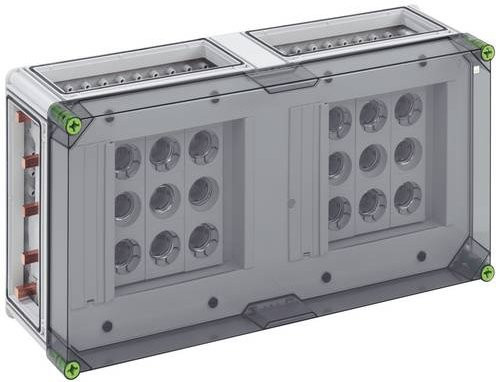 Spelsberg GSD 436-250 Verteilerschrank in Grau mit transparentem Deckel, 6 Reihen - Bild 1