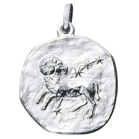 Colfem Anhänger Sternzeichen Widder, 925 Sterling Silber, matt, Unisex - Bild 1