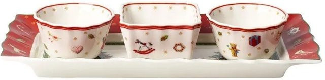 Villeroy & Boch Toy's Delight Dip Set 4-teilig aus Porzellan in Weiß und Rot - Bild 1