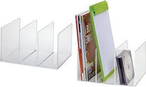 MAUL Acryl Katalog-Stehsammler in Transparent mit 3 Fächern und geschlossenen Seitenwänden - Bild 1