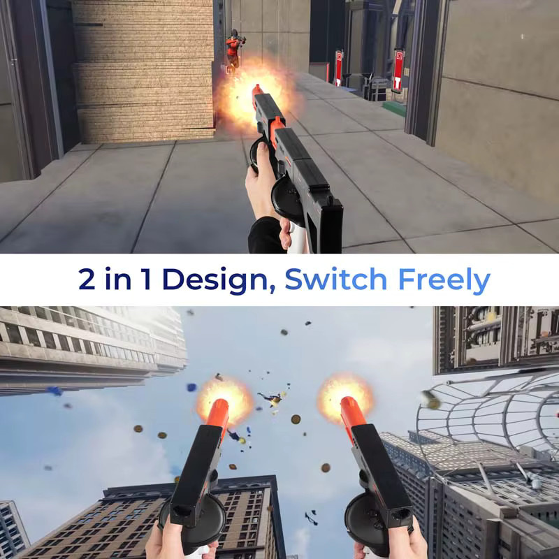 DEVASO VR Games Gunstock für Meta Quest 3 und Quest 3S, Magnetischer FPS Shooter Controller-Griff in Schwarz - Bild 4