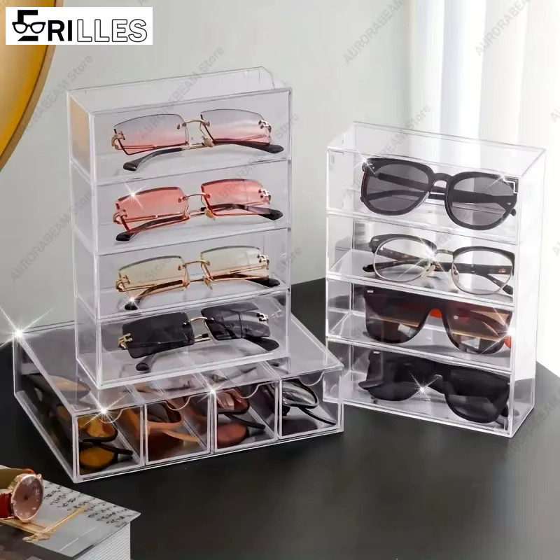 Erilles Transparente Brillen-Aufbewahrungsbox aus Acryl als Präsentationsständer für Sonnenbrillen - Bild 2