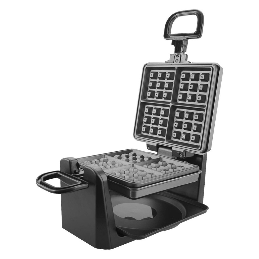 Emerio Waffelautomat WM-110984.4 für belgische Brüsseler Waffeln in Schwarz und Silber aus Kunststoff und Edelstahl, B/H/T: 21 x 19 x 21 cm - Bild 2