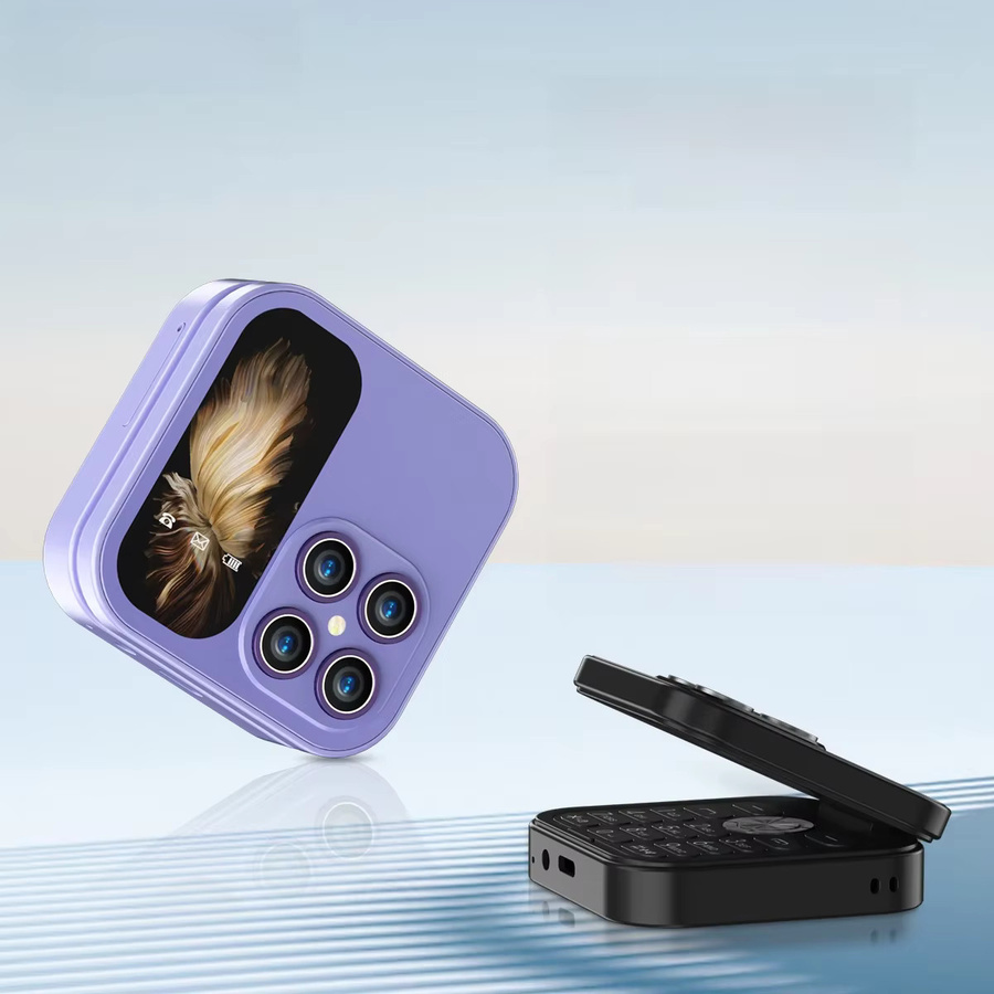 SERVO i17 Mini Palm Flip Handy 2G Dual SIM in Gold mit FM Radio und MP3 - Bild 4