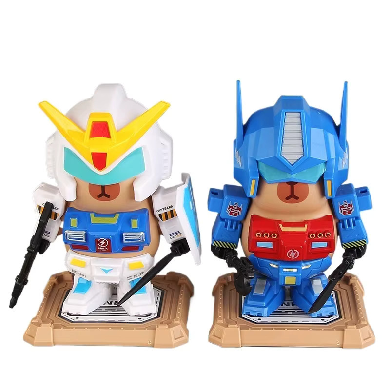 Bandai Capybara Magnetischer Transformierbarer Roboter-Mecha-Bausatz, 3D-Montagemodell, Desktop-Figur, Bauspielzeug - Bild 3