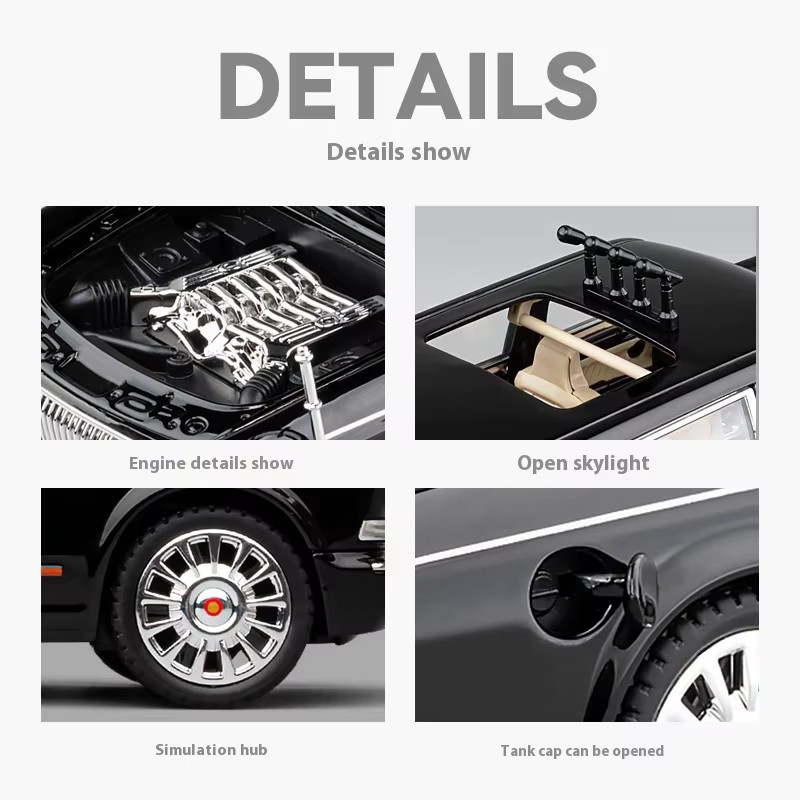 Maisto Hongqi L5 Legierung Limousine, 1:24, Modell, Metall, Schwarz - Bild 5