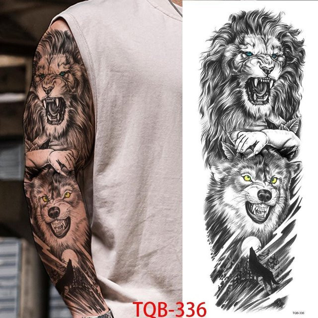 Temporäre Tattoo-Ärmel Flower Love, Unisex - Bild 1
