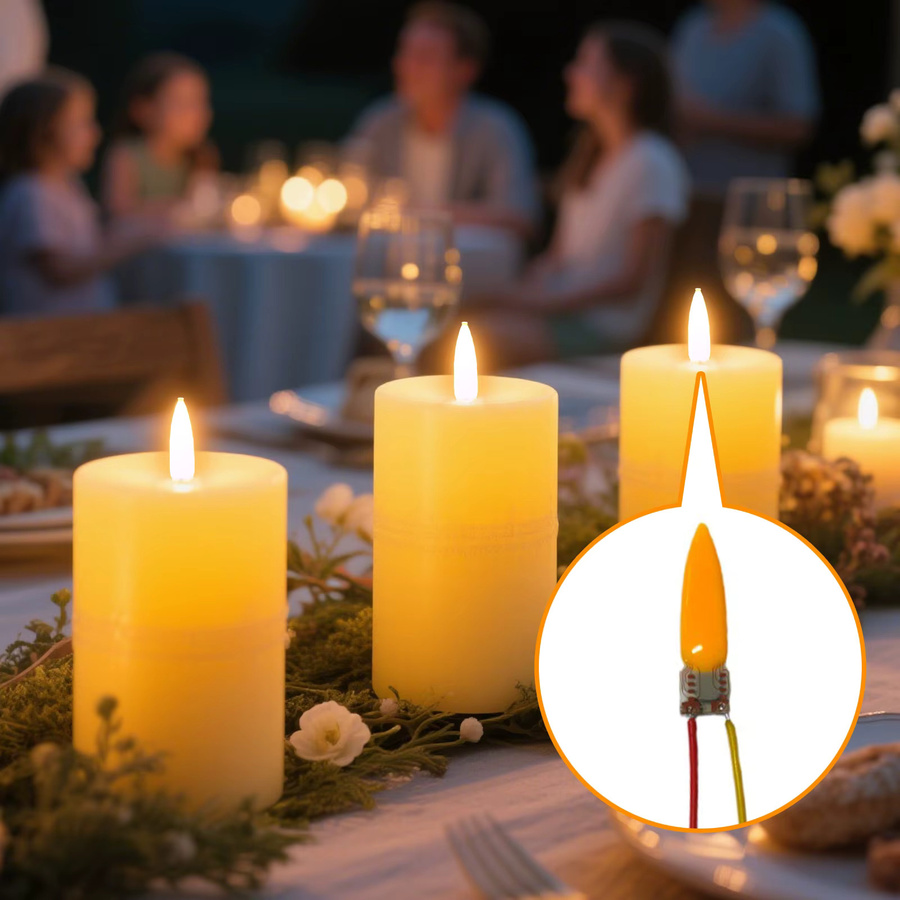 VKTECH LED Filament Glühbirne mit Flammen-Effekt, 2200K Warmweiß, 3V, Gelb - Bild 4