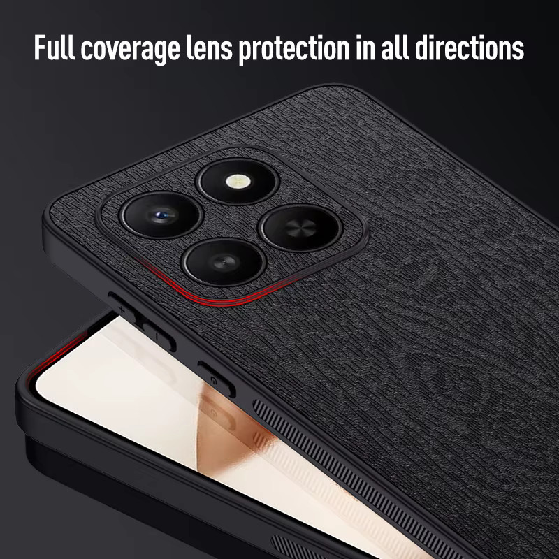 Fudusaidman Leder-Handyhülle für HONOR 500 400 Lite 300 200 100 90 80 70 60 50 Pro, stoßfeste Schutzhülle mit Linsenschutz, Blau - Bild 2