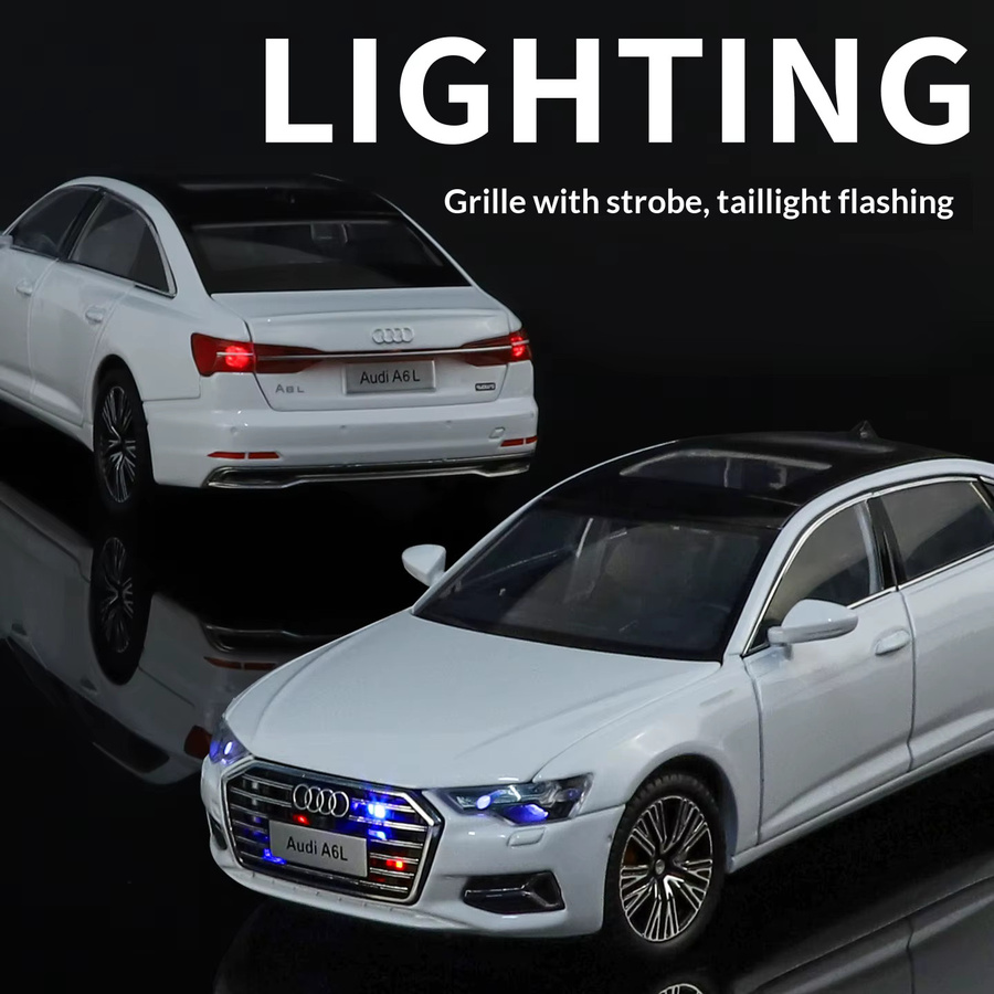 Maisto Audi A6L, Modellauto, 1:24, mit Blinklichtern - Bild 3