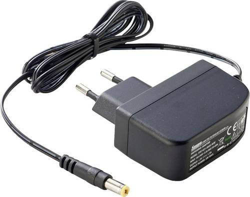 Dehner Elektronik SYS 1638-0612W2E Steckernetzteil Schwarz, 12 V/DC, 0.5A, 6W, stabilisiert mit Barrel-Stecker - Bild 1