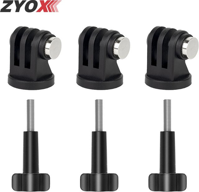 ZYOX Mini-Stativadapter 1/4 Zoll Schraubenadapter für GoPro und Action-Kameras in Schwarz - Bild 1
