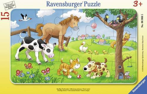 Ravensburger Rahmenpuzzle Knuffige Tierfreunde 15 Teile 06066 - Bild 1