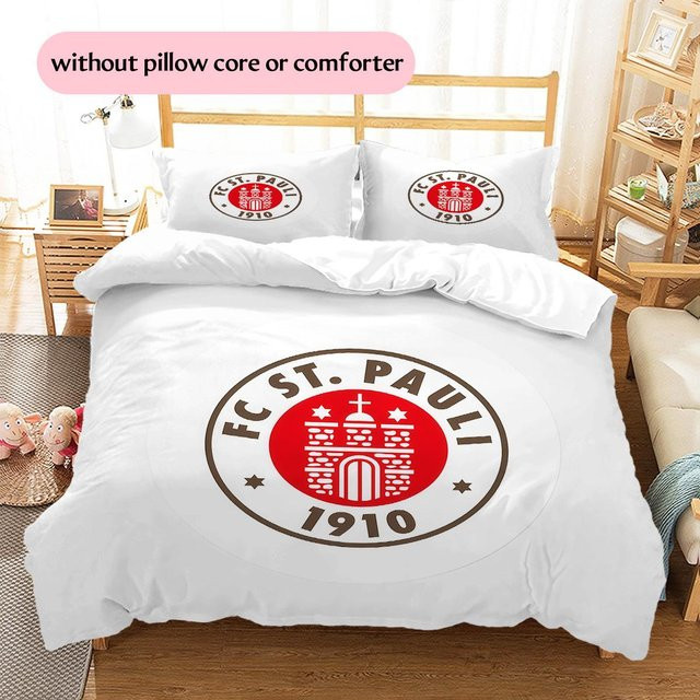 DayByDayLove FC St. Pauli Bettwäsche Set mit 1 Bettbezug und 2 Kissenbezügen, Weiß, B/H: 135 x 200 cm - Bild 1