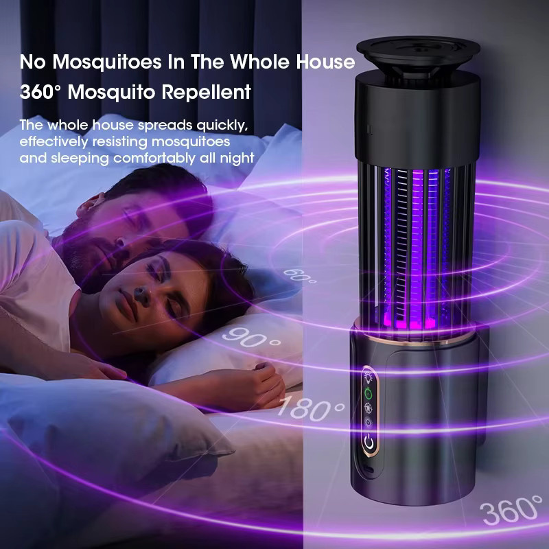 NOCCLILI Mückenvernichter-Lampe in Schwarz mit USB-Timing und Camping-Funktion - Bild 2