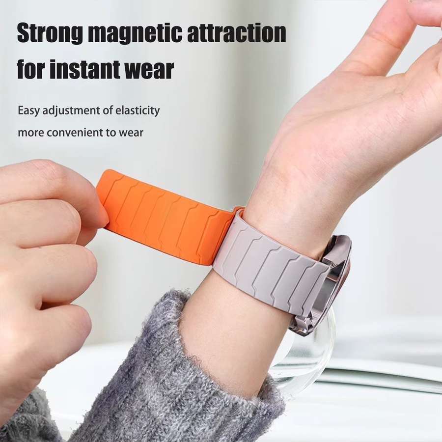 Samsung Uhrenarmband Silikon, Schwarz, Damen Herren - Bild 2