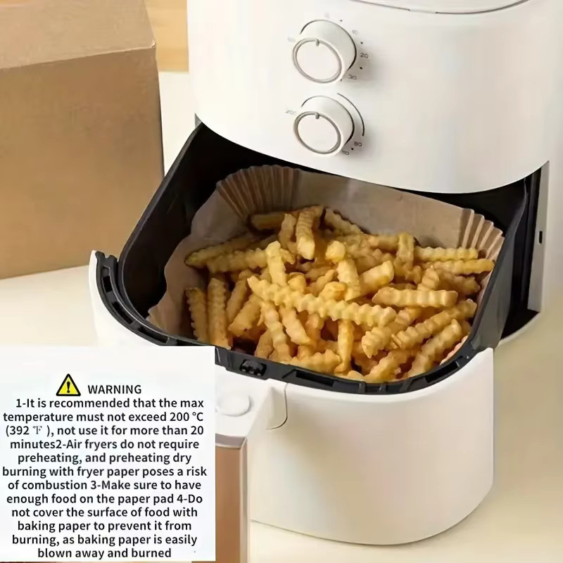 Kitchya Einweg Backpapier Liner für Heißluftfritteusen in Braun - Bild 2