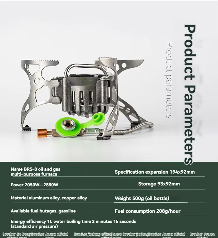 BRS-8 Mehrzweck-Kochset für Öl- und Gasherde in Grün - Bild 3