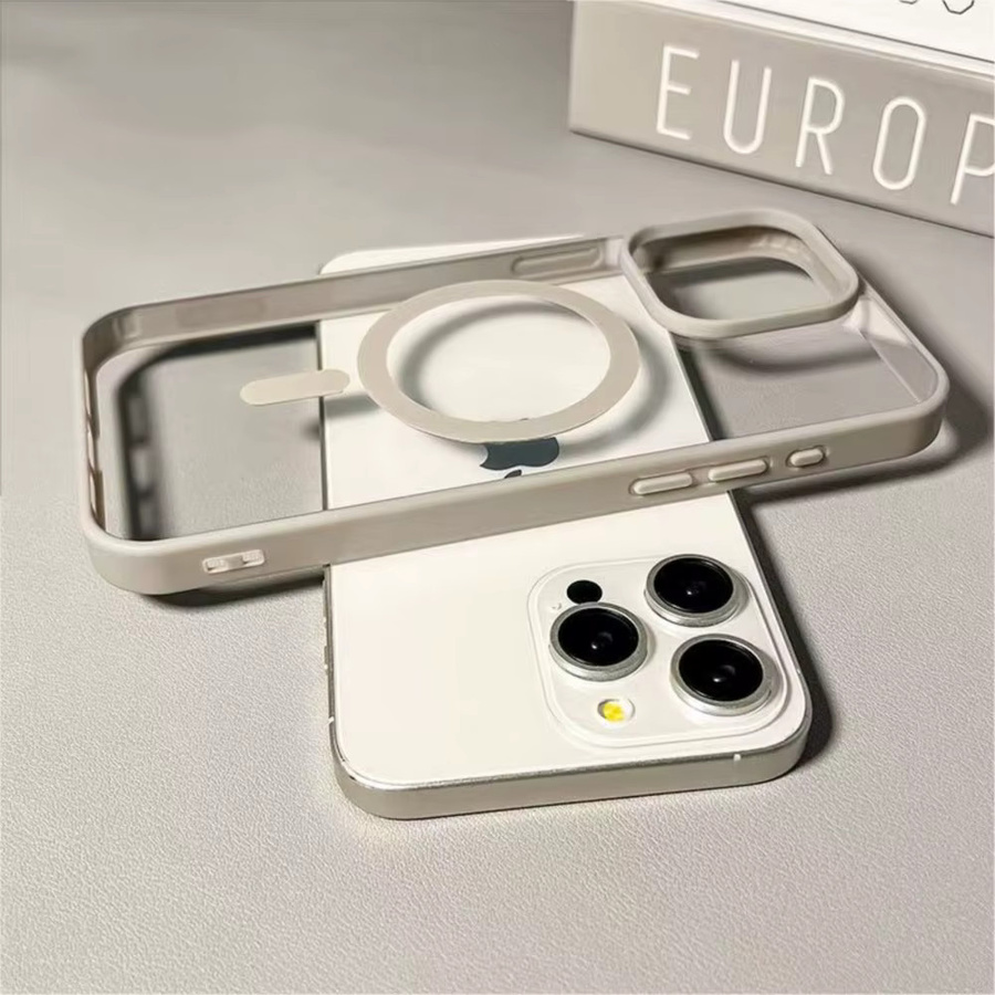 Ricestate Magnetische MagSafe Wireless Charging Schutzhülle für iPhone in Schwarz, stoßfeste Hard PC Abdeckung für iOS - Bild 1