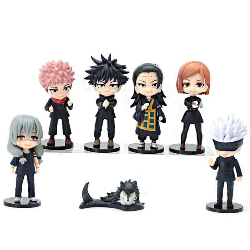 7-teiliges Set Bandai Anime Jujutsu Kaisen Figuren aus Kunststoff, mehrfarbig, Höhe: 9 cm - Bild 4