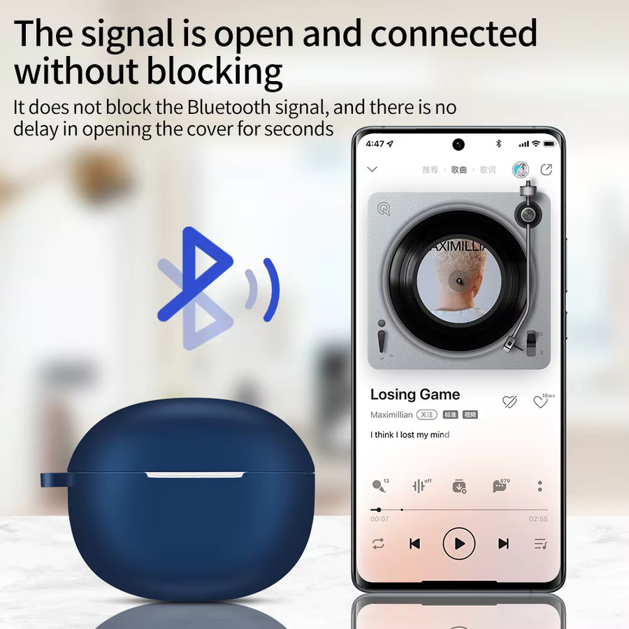 Silikonhülle für Realme Buds T100 in schlichtem Design zum Schutz deiner kabellosen Kopfhörer - Bild 4