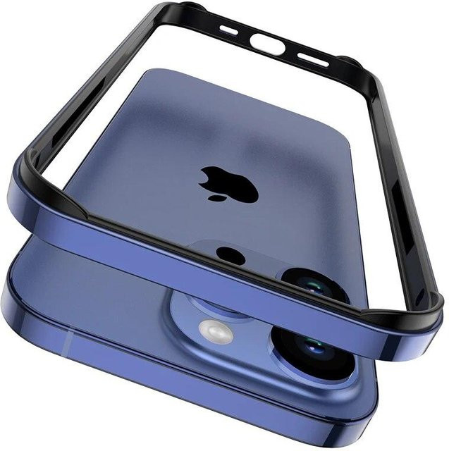 Akromie Metall Bumper Case Stoßfeste Schutzhülle für iPhone in Blau - Bild 1