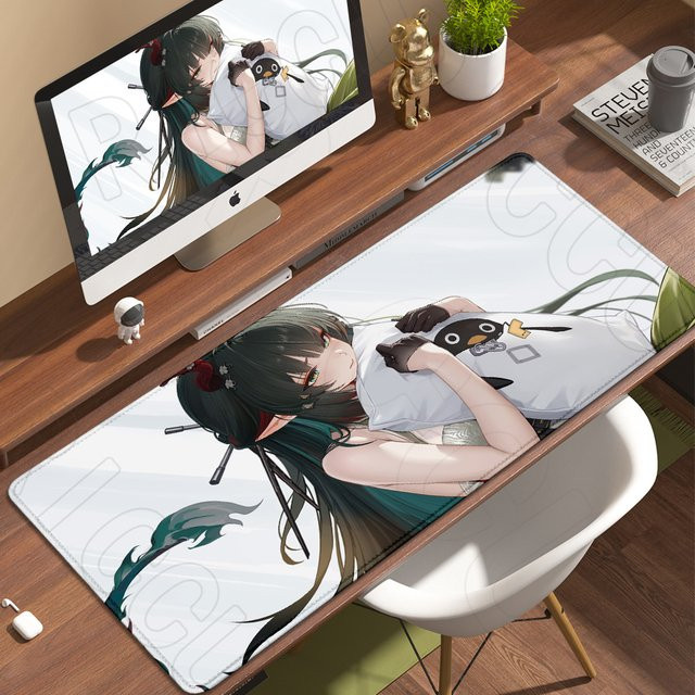 Riccu Gaming Mauspad XXL mit HD-Druck Anime-Mädchen Zhuang Fangyi Arknights Endfield Schutz-Mauspad in Multicolour - Bild 1