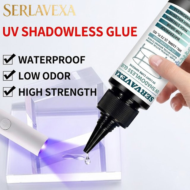 Hochtransparenter UV-Kleber inklusive UV-Lampe, wasserfester Klebstoff für Handwerk und DIY-Modelle, transparent - Bild 1