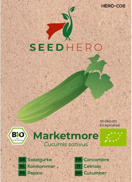 Seedhero BIO Salatgurke Marketmore Gemüsesamen - Bild 1