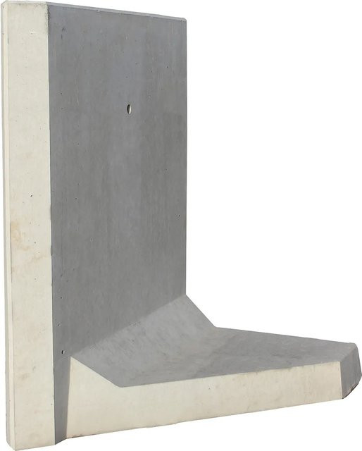Diephaus L-Stein Ecke bewehrt Grau 90 Grad B: 105 cm, T: 100 cm, H: 12 cm, 2-teilig - Bild 1