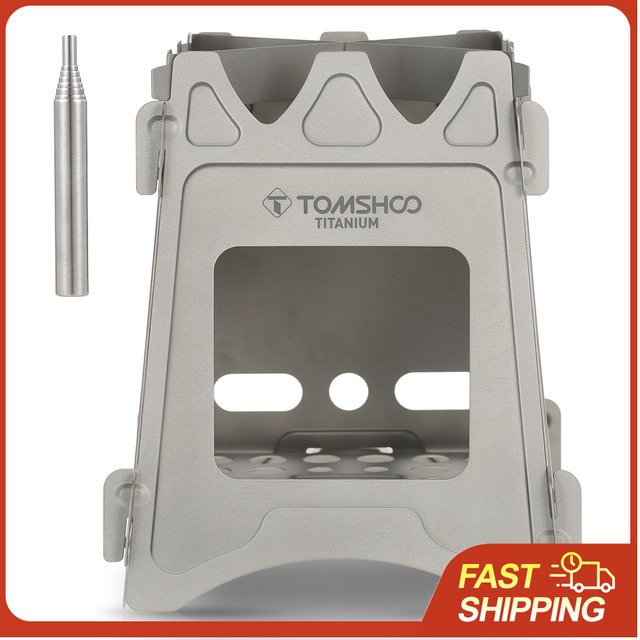 Tomshoo Titan-Kocher für Outdoor-Camping, tragbarer faltbarer Holzofen in Silber für Wandern und Picknick, B/T/H: 16,0 x 12,5 x 9,8 cm - Bild 1
