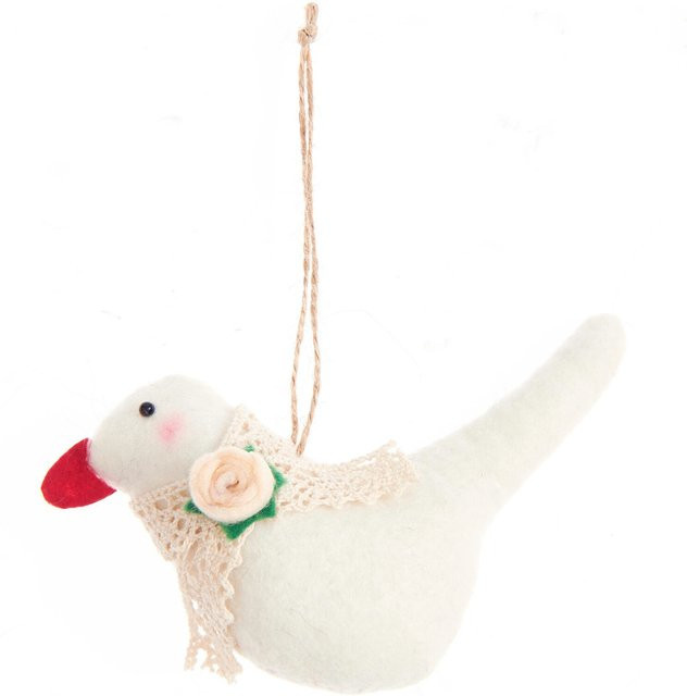 Rico Design Filzhänger Vogel in Weiß für deine Frühjahrsdekoration - Bild 1