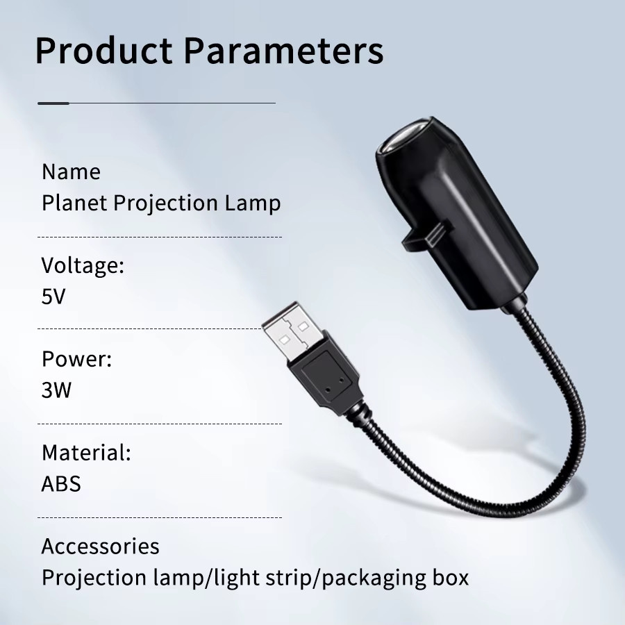 GGBEE USB Projektionslicht Planet für Schlafzimmer mit 5V Direct Insertion für Weihnachten und Halloween - Bild 5