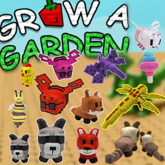 Molutian Grow A Garden Plüsch-Waschbär und Fuchs, Plüschtier - Bild 1