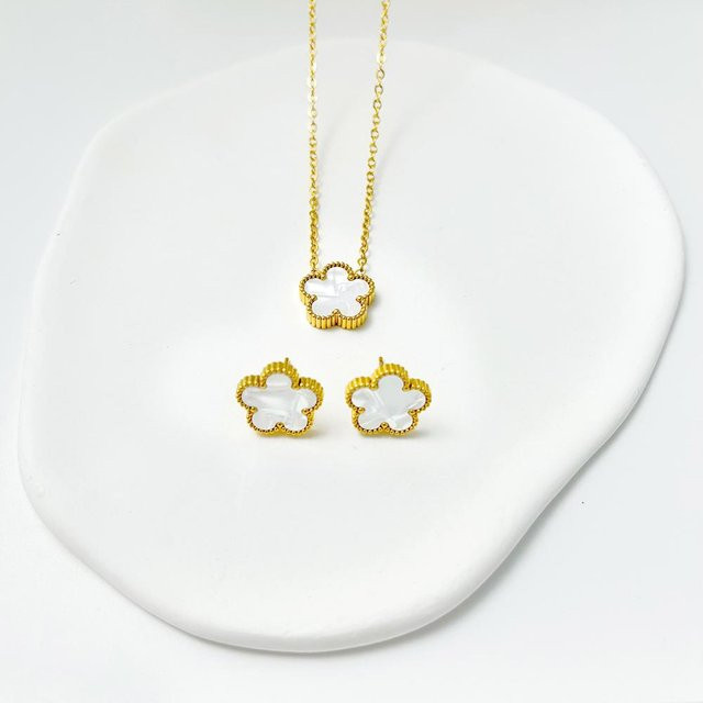 ALTERA Schmuck-Set, Halskette und Ohrringe, Edelstahl, Zirkonia, Damen - Bild 1