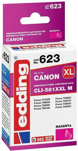Edding Tintenpatrone Magenta kompatibel mit Canon CLI-581XXL Pink - Bild 1